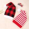 Christmas Elf Knitted Caps for Adult Lovely Striped Hat Santa Hat for Holiday Family Gathering Party Costume Hat