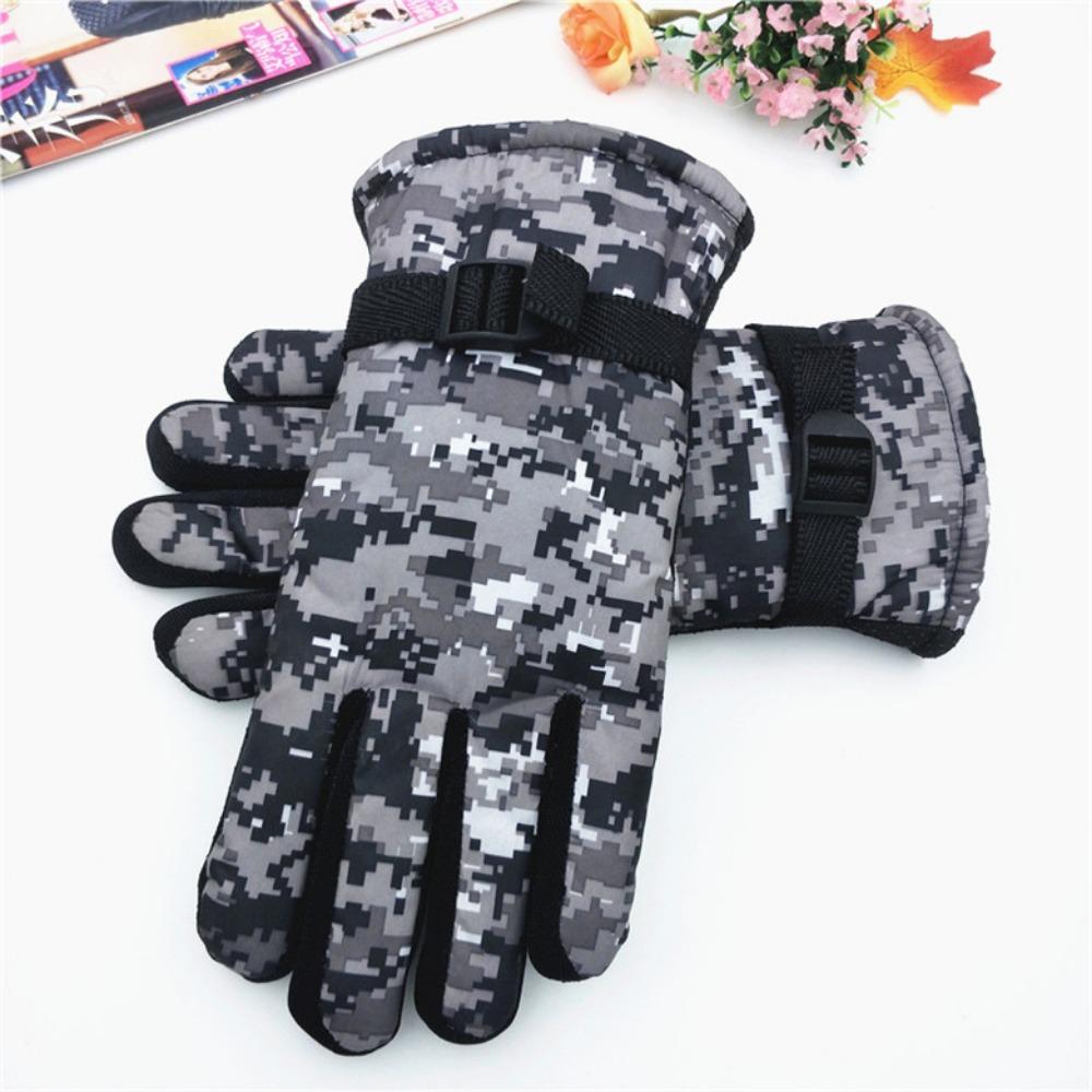 Winter gloves thickened new winter camouflage gloves men's velvet warm cycling fashion men and women