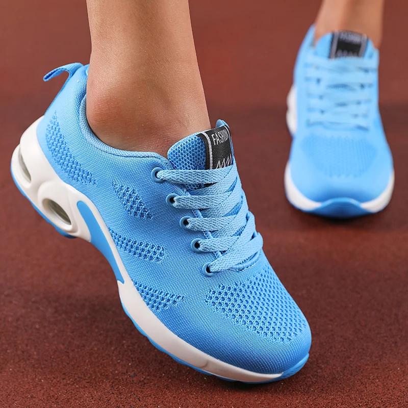 

Fashion Women s Casual Mesh Shoes Thick Soled Height Increasing Shoes Running Fitness Walking Plus Size 36-42 Women s Vulcanized Shoes 36 небесно-голубой