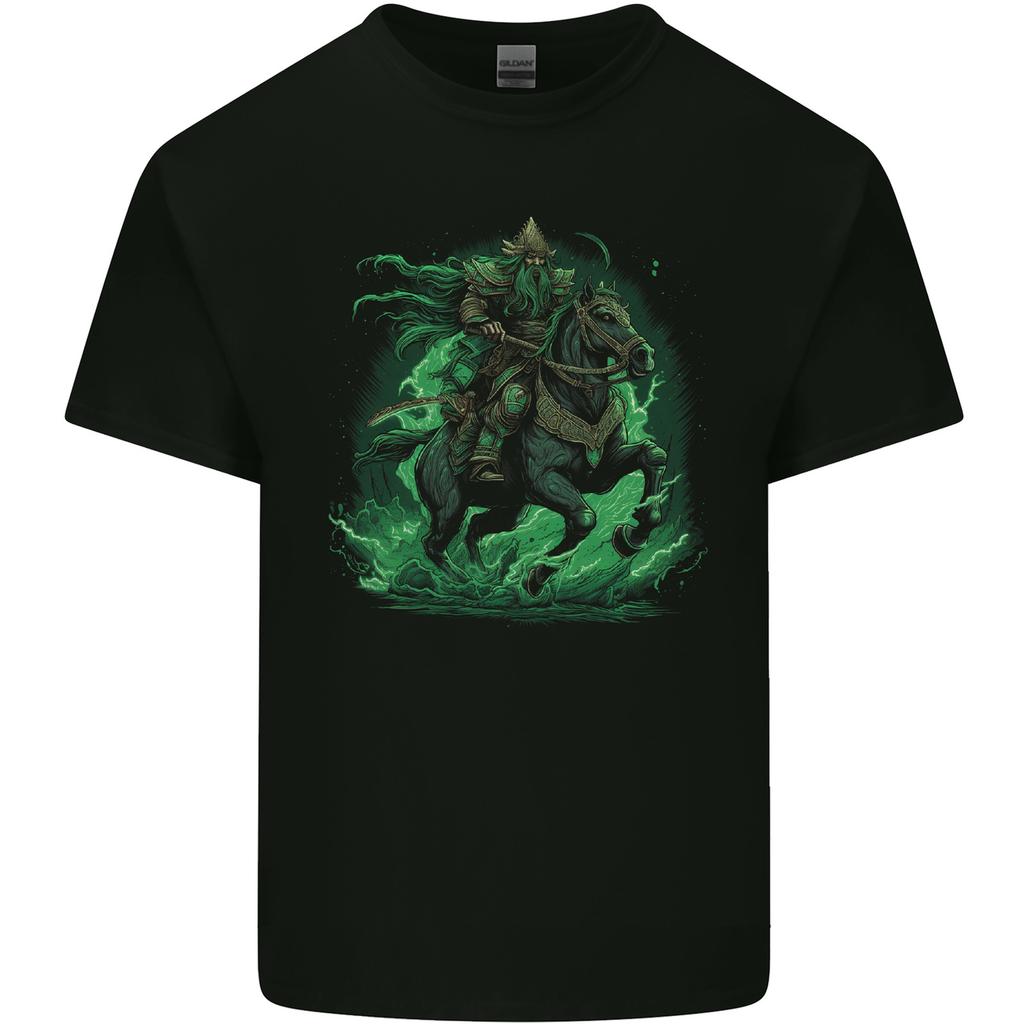 A Fantasy Wizard on Horseback Warlock Magician Mens Light Cotton T-Shirt