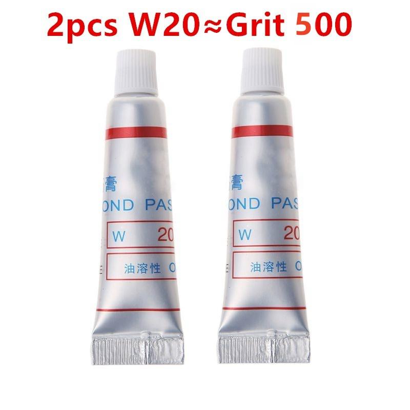 

2 шт. крем для полировки стекла и металла, алмазная абразивная паста, зернистость 320-10000, керамическая притирочная паста, масляный шлифовальный инструмент W0.5 ~40 микрон W20-500 mesh