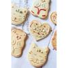 Set mit 3 Ausstechern und Prägern aus Holz - SCRAPCOOKING - Katze/Bärchen und Herz