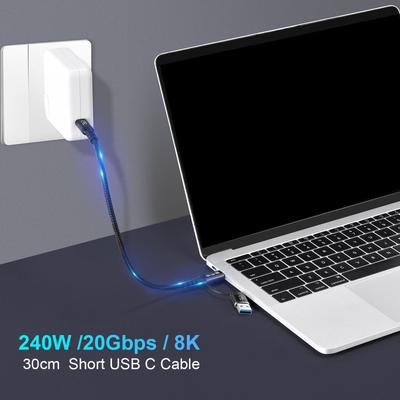 USB3.2 20Gbps Cable USB A To USB Type C Cable Fast Charging Male To Male Cable Replacement for Electronics Accessories