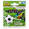 Wax Crayons, 12 Colors, Football