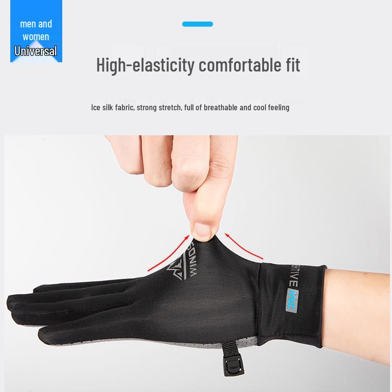 Ice Silk Touchscreen Gloves for Men & Women - Summer Sports, Cycling, Running, Driving, Anti-Slip, Lure Fishing