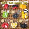 Fun Mochi Squishy Stress Toys Fruit Squeeze Soft Sensory Toy Anti Stress Ball Pendant Keychain Party Favors Backpack Decor Gift