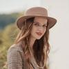 Autumn and Winter New Women's Fashion Versatile Top Hat Retro Simple Elegance Charm Real Wool Felt Hat