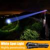 Rechargeable Super Bright LED Flashlight Portable Telescopic Sliding Zoom Outdoor Strong Light Flashlight Digital Display