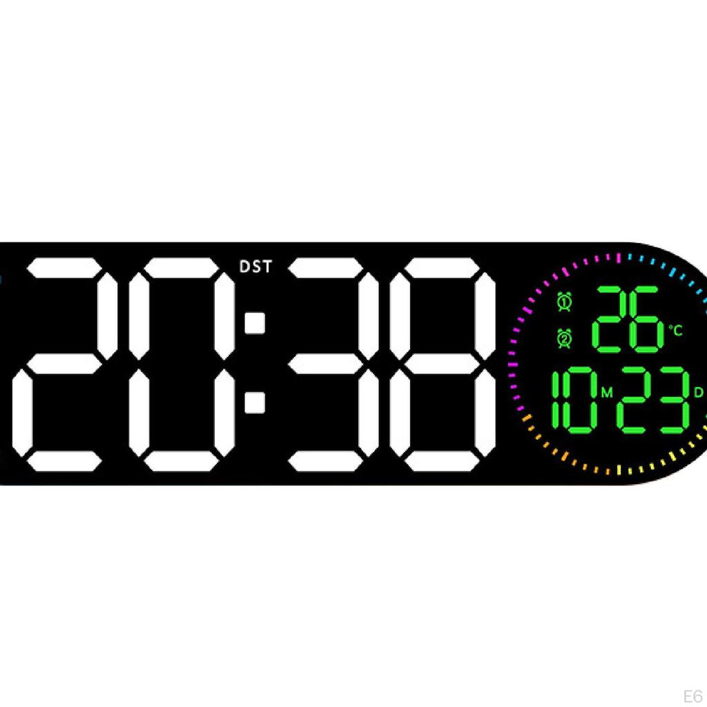 Digital Wall Clock Home Decor with Remote Control for Classroom Bedroom