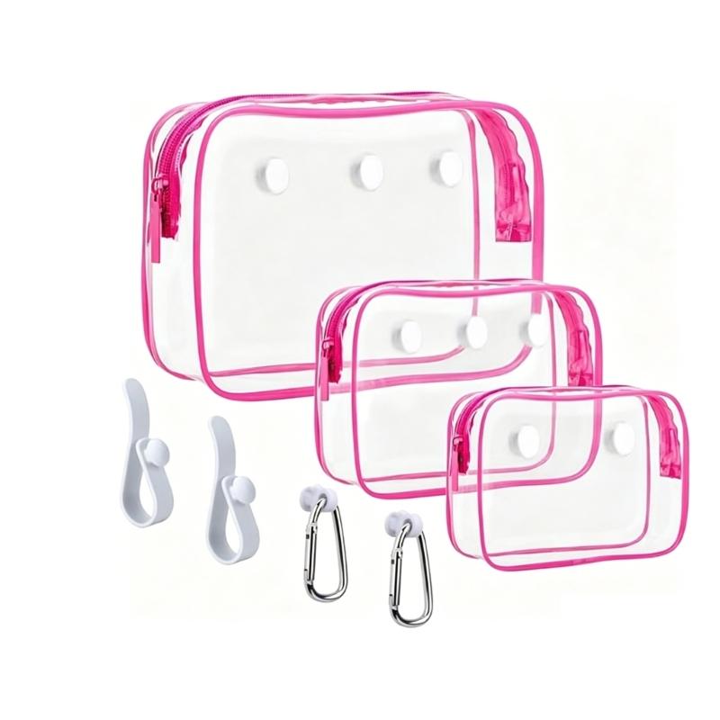 Waterproof PVC Clear Bag Insert Container Hook Accessories Key Holder for Beach Bag Gym And Travel Easy To Install