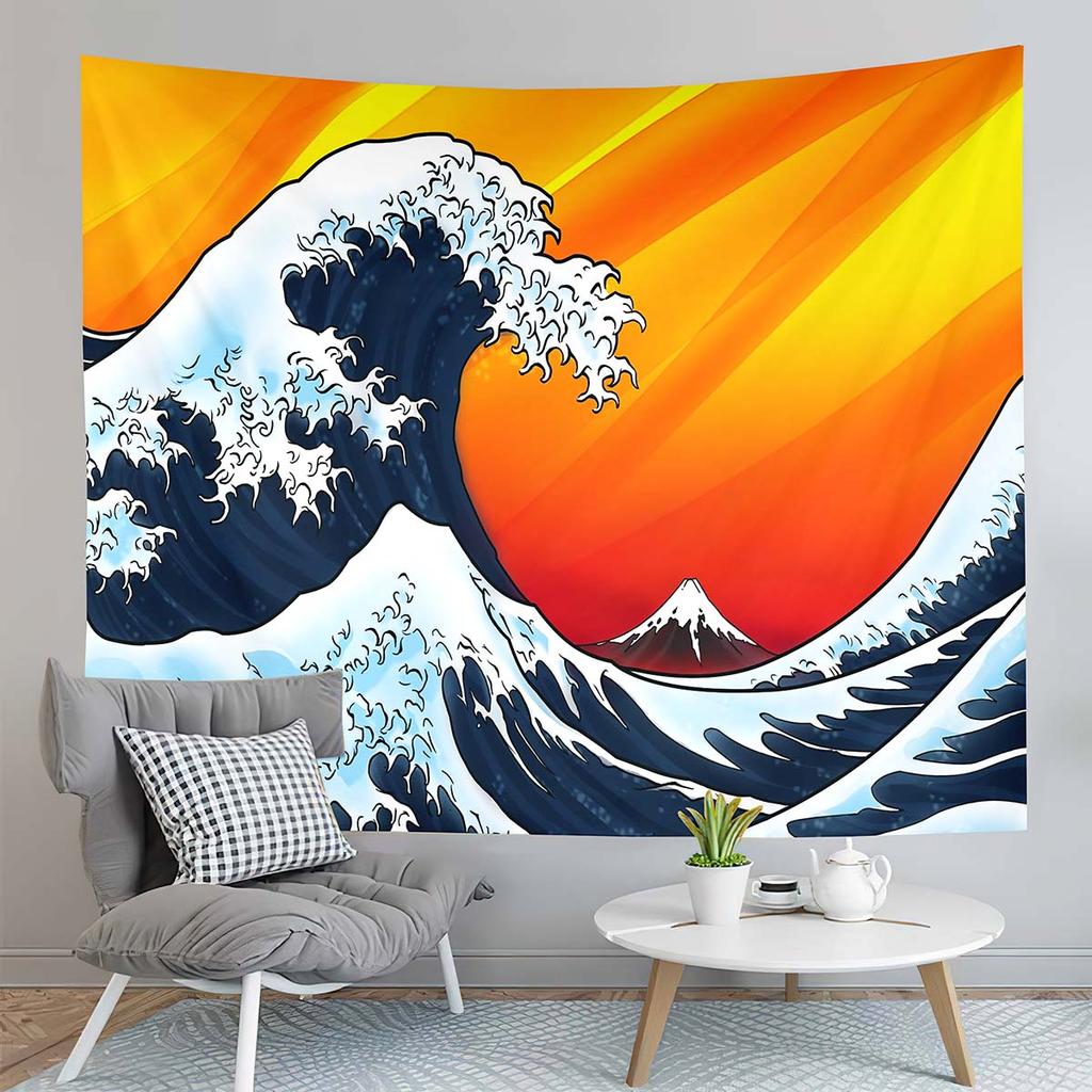 Ocean Wave Tapestry Surfing Wave Breaking Tapestry Natural Scenery Tapestry Wall Hanging Tapestries Art Living Room Bedroom Dorm