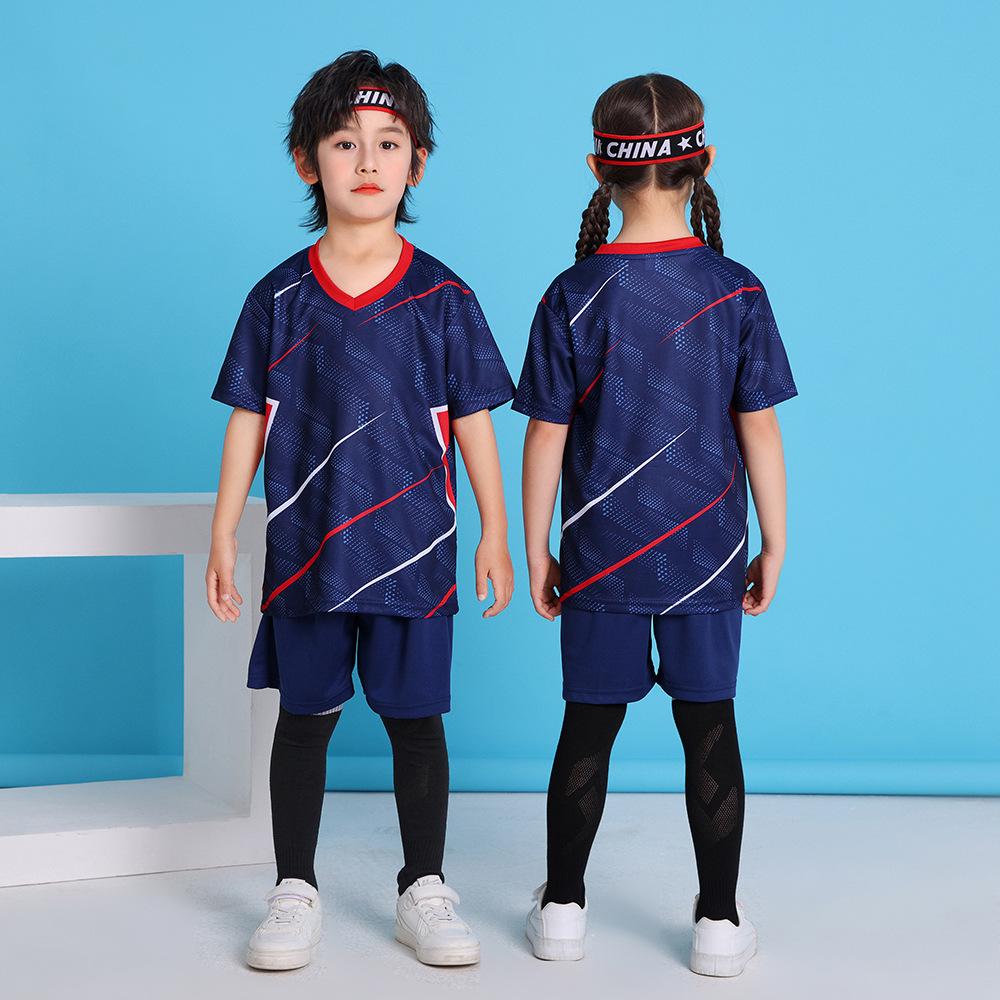 2 Piece Summer Soccer Jersey Children Short Sleeve Training Competition Team Uniform Quick-Dry Boys Girls Football Jerseys