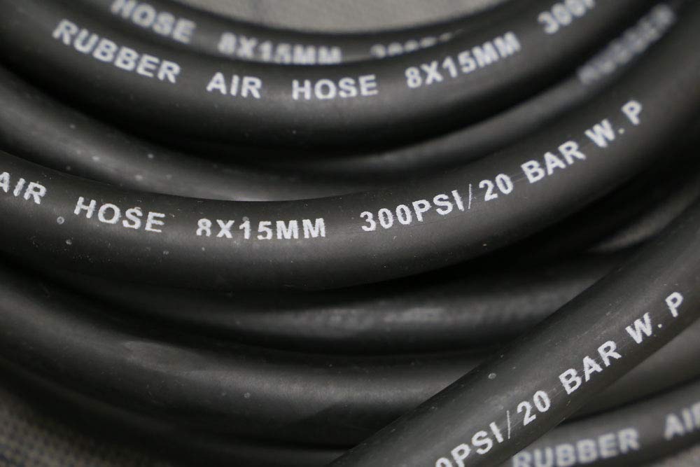10m Air Hose with Quick Coupler, Inner Diameter 8mm, Outer Diameter 15mm, 20kgf/cm² Capacity, Professional Tire Shop Air Compressor Accessory