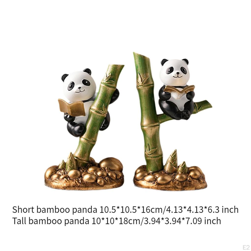 Statuetki Pandy Rzeźby zwierząt Podpórki do książek Ozdoby stołowe Uchwyty na półki na książki do regałów na biurko