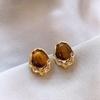 Elegant Gold Tiger Eye Stud Earrings – New 2025 Designer Style