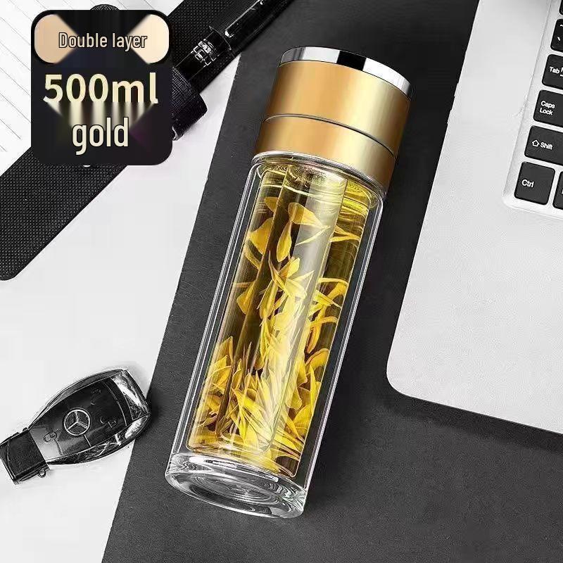 Shangqi Double-Wall Glass Travel Mug