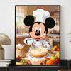 Disney Diamond Painting Kit DIY Round Mickey Chef Home Wall Decor Adult Handmade Gift for Baking Fun