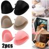 2pcs Oven Mitts Silicone Heat Resistant Pinch Mitts Anti Scalding Non Slip Thickened Gloves Microwave Grip Bowl Pot Kitchen Tool
