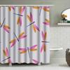 Bright Dragonfly Printed Shower Curtain Waterproof Fabric Bathroom Decor Hanging In Various Sizes Customizable Size Options Avai