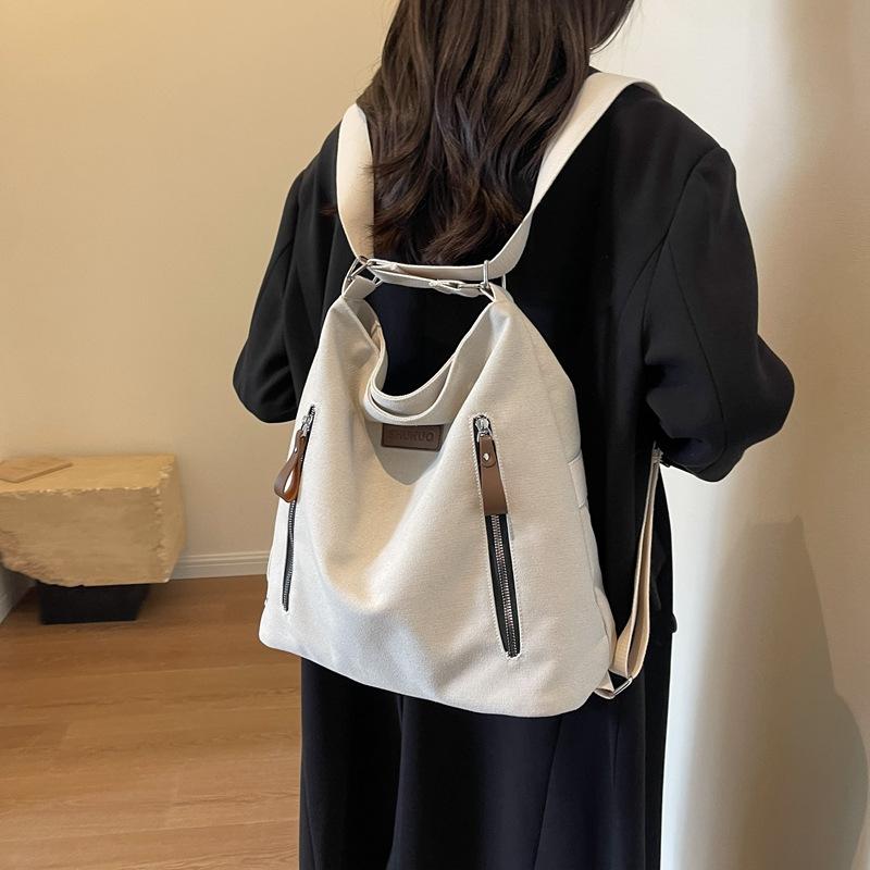 

Холщовая дорожная сумка большой вместимости, универсальная сумка через плечо и рюкзак