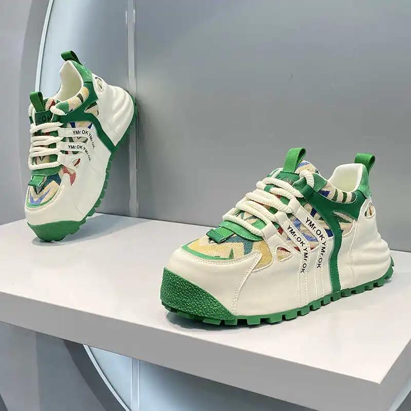 Spring Autumn New Luxury Men's Sneakers Tall Thick Bottom Youth Casual Shoes Comfortable Durable Breathable Running Sports Shoes