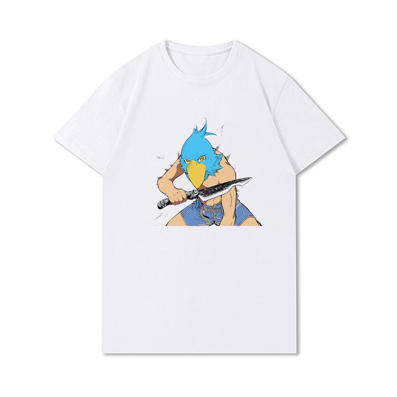 Plus Size Summer T Shirts for Women Anime Shangri La Frontier Printed Casual Short Sleeves Tops 100% Cotton Oversize O Neck Tees