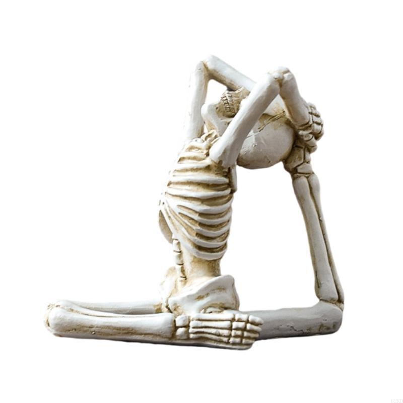 

62KD Йогас Фигурка Черепа Украшение Украшение на Хэллоуин Памятный Подарок Праздничная Атмосфера Смоляные Украшения Ремесла Дом