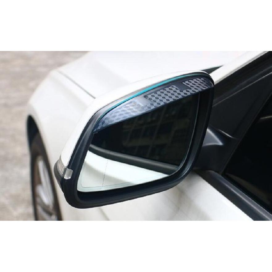Rear View Mirror 2013- Rain Eyebrow Trim For BMW 3-Series ABS Carbon Fiber