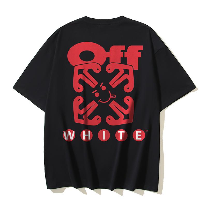 1090 Off-White 2025 Frühjahr/Sommer Neu Smile Pfeil Gedruckt Rundhals Kurzarm Herren- und Damen-T-Shirts