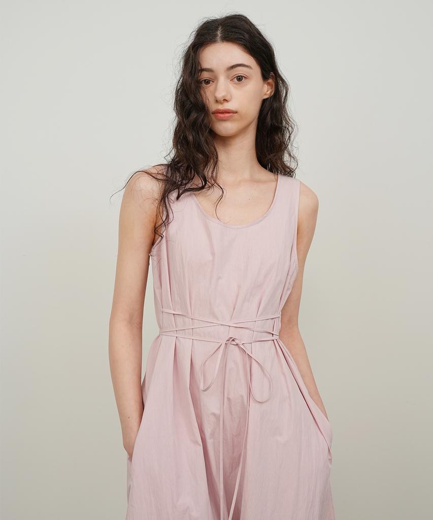 PAUL&ALICE String Sleeveless Dress / Pink