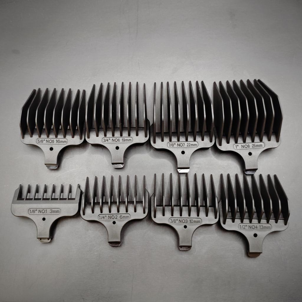 8 PZ Pettini Guida per Tagliacapelli #1-#8 Sostituzione Prewave Per Wahl Lame T-Blade Impugnatura Estrema Trimmer Barba Ioni di Litio 09893-1901-417 -1917