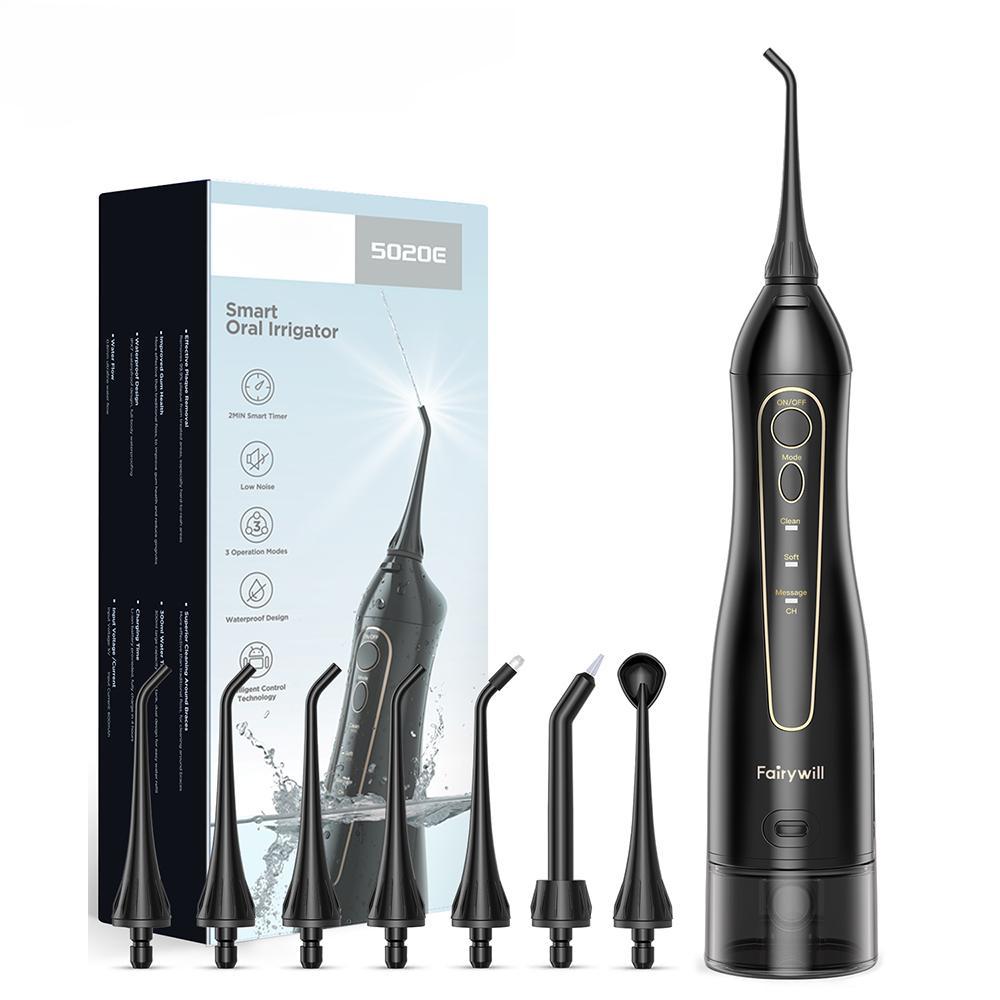 Black+White Electric Toothbrush&Water Flossers USB Charging Long Endurance Smart Time FW-5020 FW-507 KTY