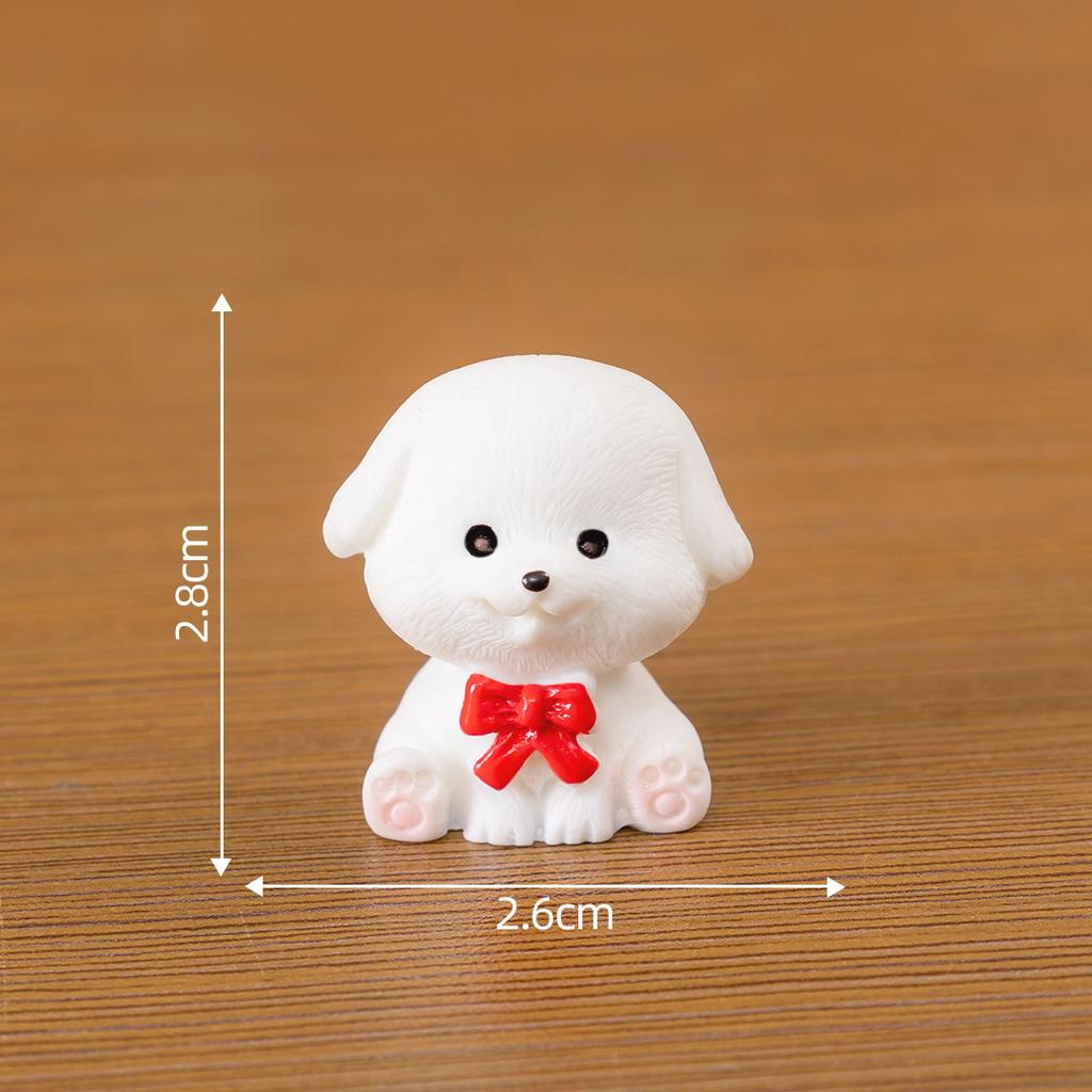 Car Desktop Mini Ornament Micro Landscape Creative Cute Realistic Little Dog Figurine