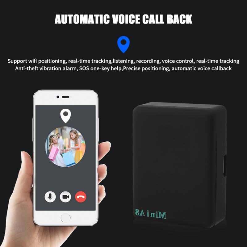 Mini A8 GPS Real Time Global Locator Position Monitor for Car Kid Pet GSM/GPRS/LBS Tracking Device with USB Cable Accessories