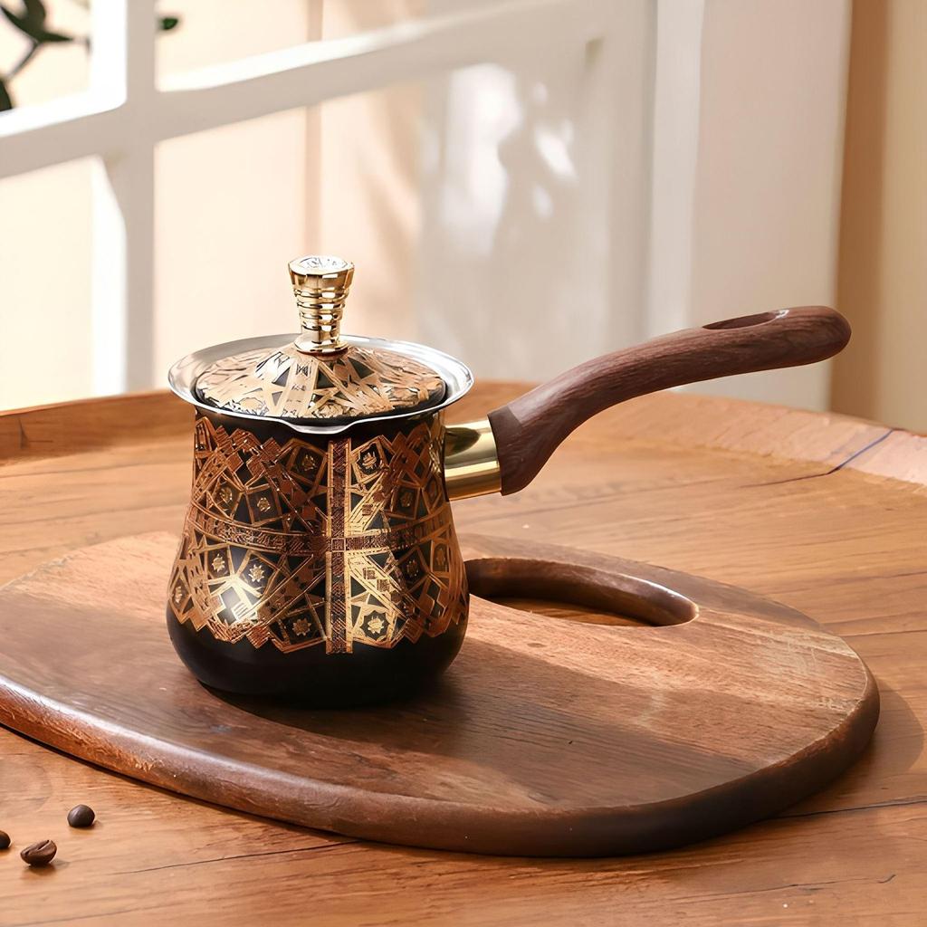 Panela Turca para Café e Leite em Aço Inoxidável - 1 Peça