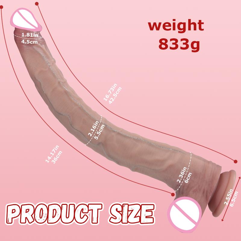 42,5 cm lange Dildos Realistischer Dildo Silikon Großer Penis Weiche Anal Sex Spielzeuge Saugnapf Großer Schwanz Für Frauen Männer Erwachsene Masturbatoren
