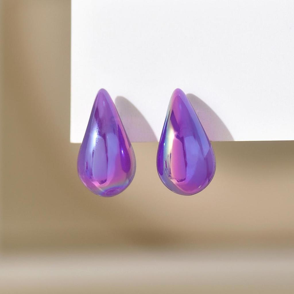 Plump Water Drop Acrylic Dangle Earrings - Simple & Fashionable Jewelry for Women