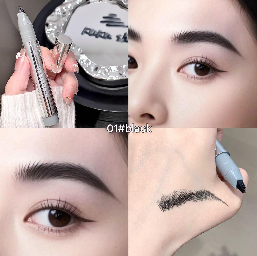 Kakashow 48H Waterproof Micro-Fork Brow Pen Ultra-Precise Smudge-Proof Hair-Like Strokes Sweat-Proof