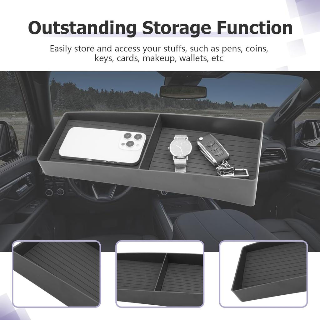 LUWU 2025 2026 Traverse Dashboard Storage Tray Compatible With 2024 2025 2026 Chevrolet Traverse Accessories Behind Screen Organizer 2025 2026
