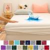 Waterproof Quilted Elastic Fitted Sheet Mattress Protector Couple Double Bed Euro Queen Bed Linen Breathable Mattress Pad Cover