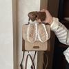 Children's Double-shoulder Bag, Girls' Bow-shaped Handbag for Carrying or Slinging, Two-in-one Lolita Small Schoolbag