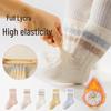 Autumn & Winter Plush Non-Slip Socks: Unisex Infant & Toddler Mid-Calf Indoor Walking Socks