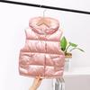 Children's Vest for Boys Girls with Hood Outerwear Kids Velvet Coat Sleeveless Down Jacket Teenagers Winter Waterproof Waistcoat