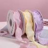 4cm Linen Fishtail Yarn Ruffle Ribbon for Floral and Cake Packaging.