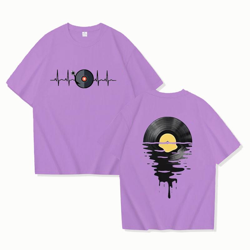 Music Lover Tee Shirts for Men Women DJ Music Gifts Clothing Phonograph Record Print Funny Tshirt T-Shirt Tee Shirt for Men