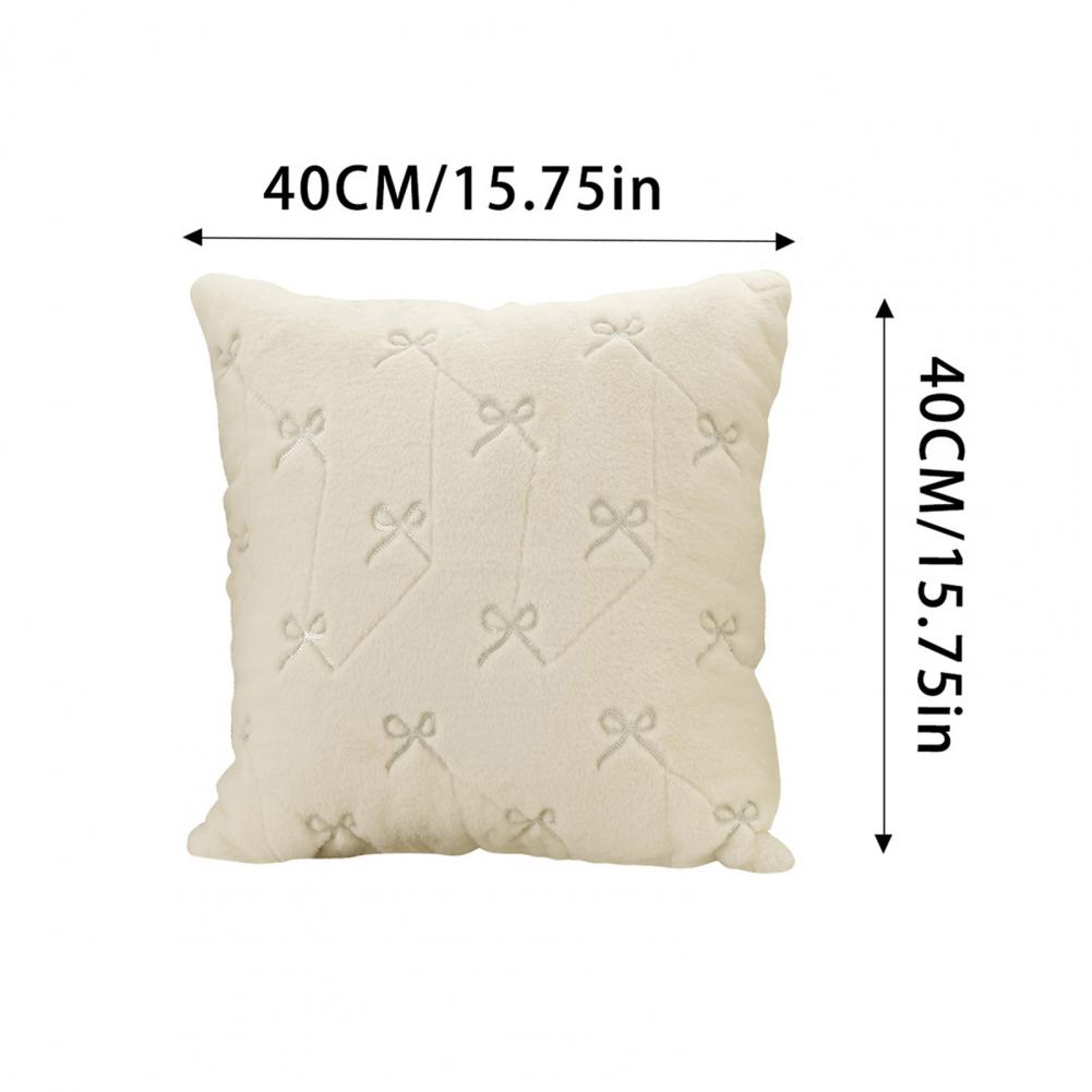Throw Pillowcase Bowknot Pattern Hidden Zipper Wrinkle Resistant Pillow Cover Bedroom Living Room  Cushion Cover Sofa Home Decor