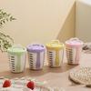 650ML Picnic Salad Box Fruit Cup with Fork Double-Layer Quick-Draining Leak-Proof Compact Sealed Food Storage Containers for Travel Picnic Camping