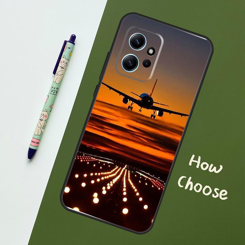 Airplane Plane Aircraft Case For Xiaomi Redmi Note 13 11 10 12 14 15 Pro Plus Cover For Redmi 15 14C 10C 13C 12C 15C