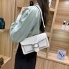 2025 One-shoulder Cross-body Bag High-end Leather All-matching Fashionable Small Square Popular Underarm
