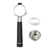 54mm 3 Ears Bottomless Portafilter with Alloy Handle Stainless Steel Head Compatible for